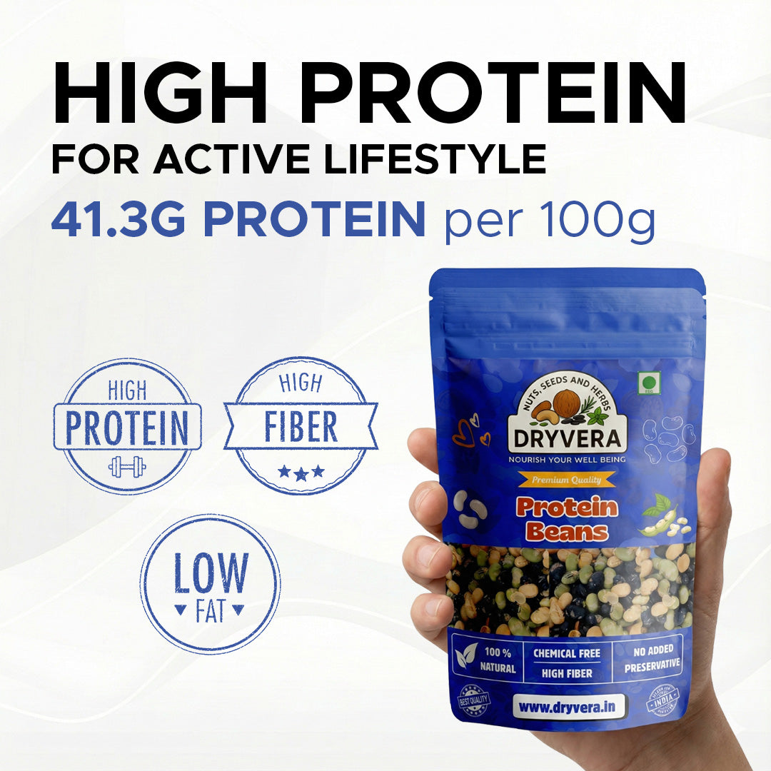 DRYVERA High Protein Combo|Protein Beans 150g|Seeds Mix 150g|Salted Museli 150g