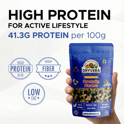 DRYVERA High Protein Combo|Protein Beans 150g|Seeds Mix 150g|Salted Museli 150g