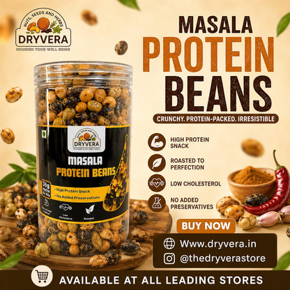 DRYVERA Roasted Masala Protein Beans – Crunchy, Healthy & Flavor-Packed Snack