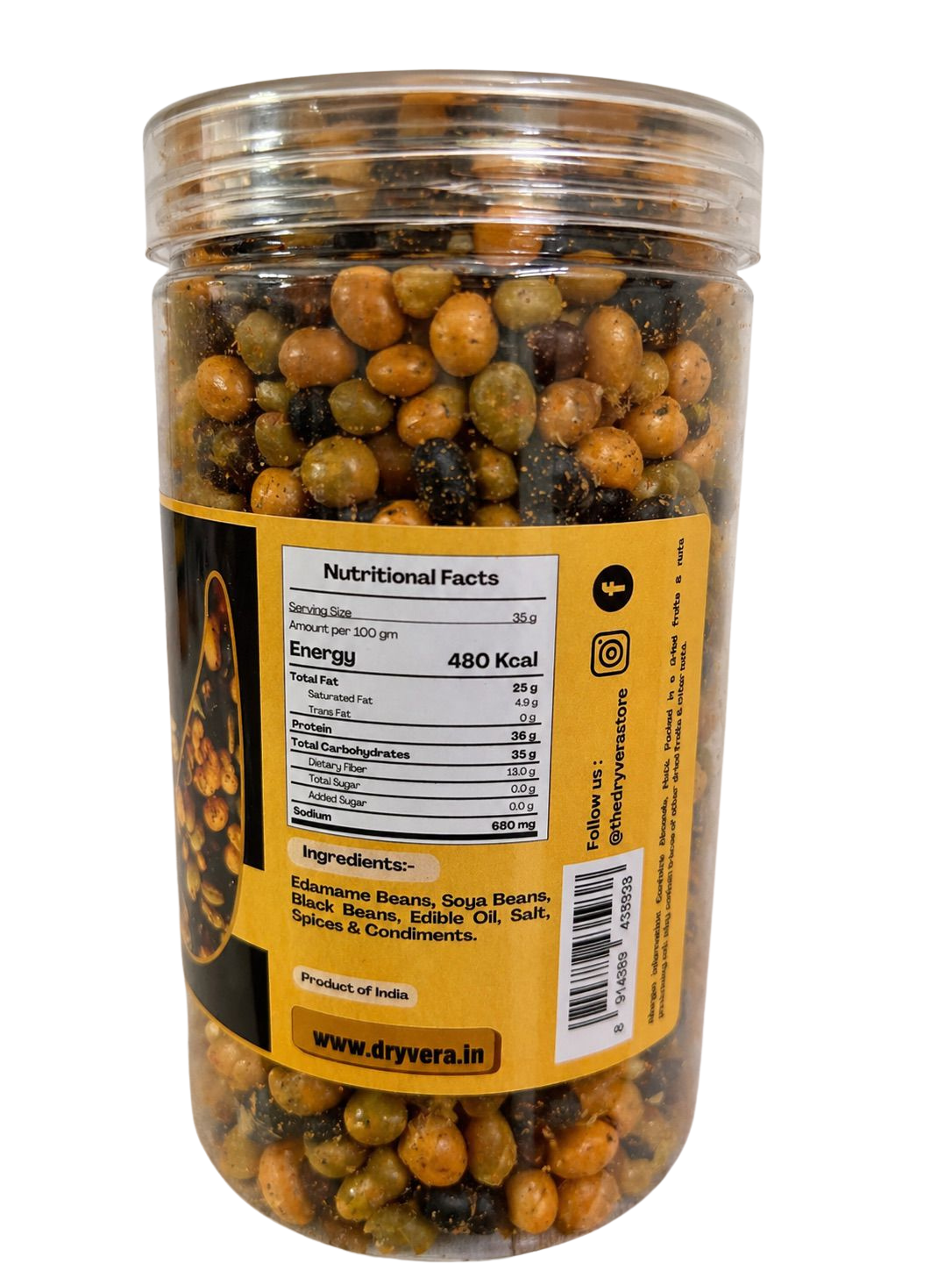 DRYVERA Roasted Masala Protein Beans – Crunchy, Healthy & Flavor-Packed Snack