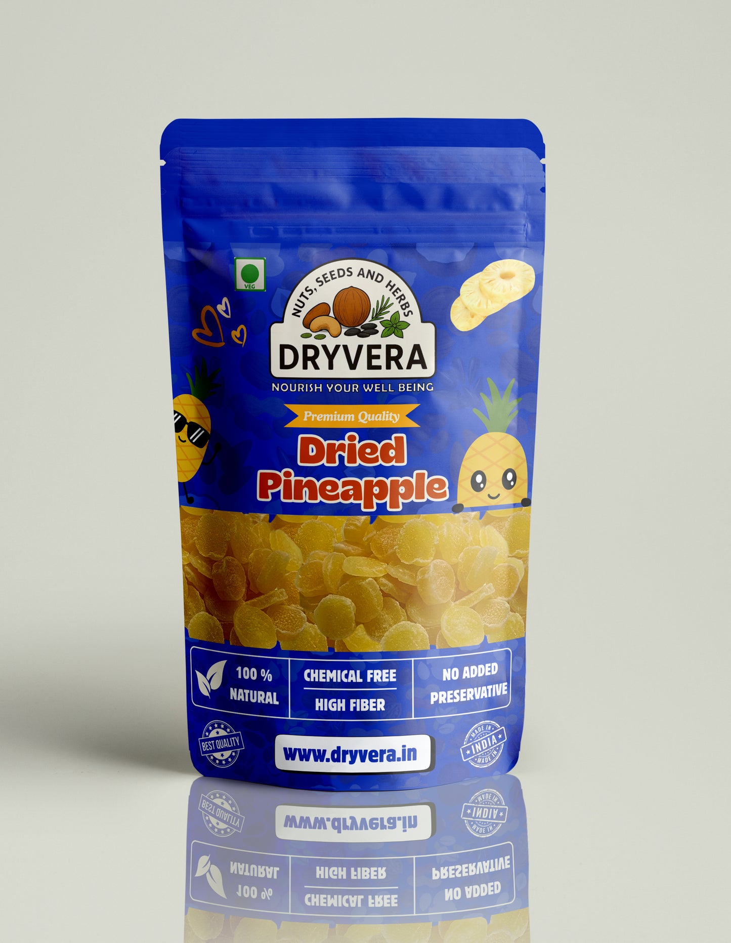Dryvera Dried Pineapple – Tropical Sweetness in Every Bite
